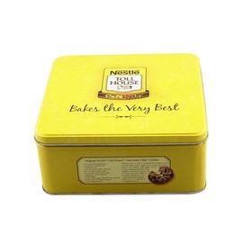 चीन Lids के साथ नेस्ले कुकी टिन धातु के बक्से, पीला स्थान रंग छोटे कैंडी Tins आपूर्तिकर्ता